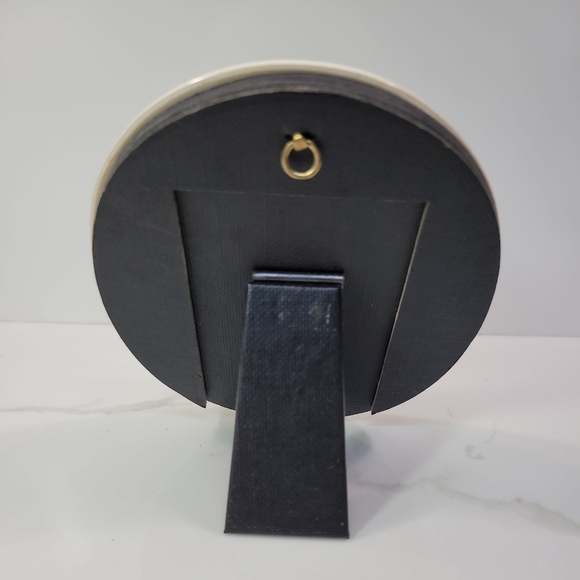 VINTAGE Floral Enameled Picture Oval Frame For 3”x4” Picture Victorian - Picture 5 of 6